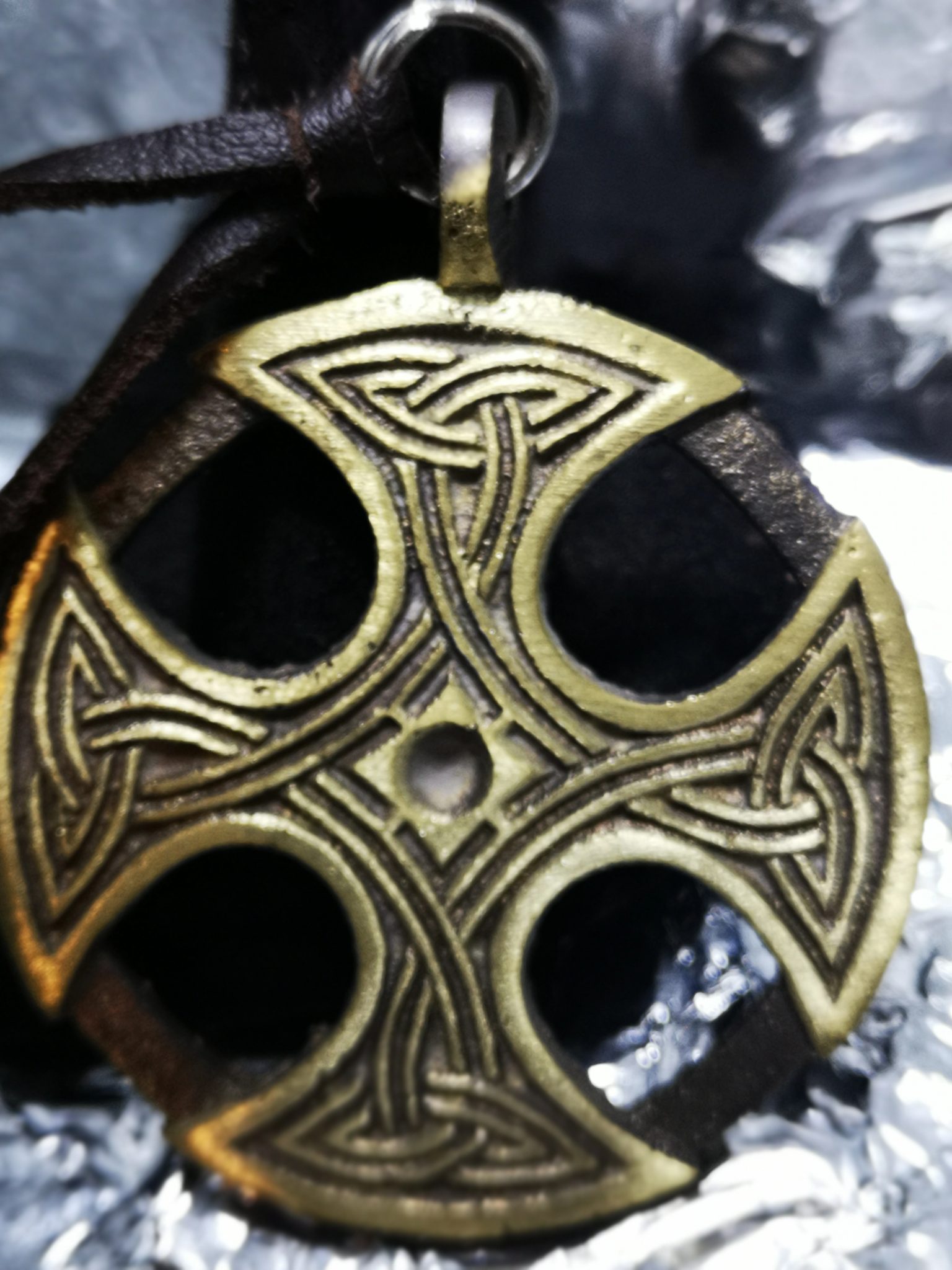Bronze Irish Cross Pendant Viking Boer