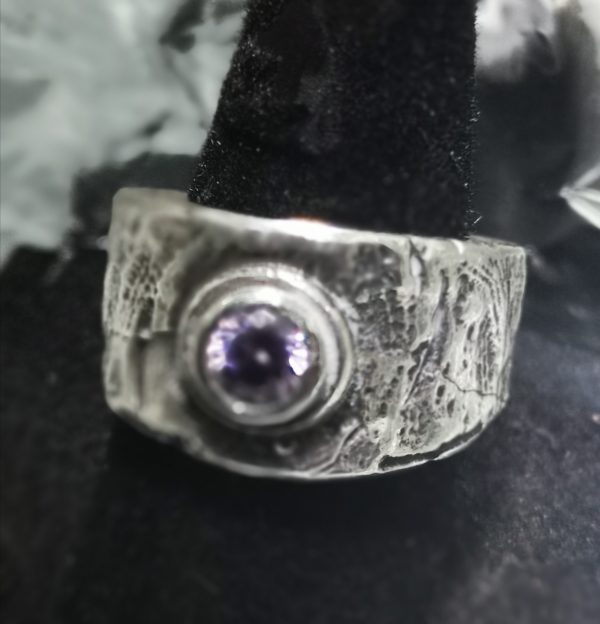 Silver Ladies Rugged Viking Style Ring
