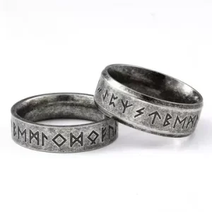 Stainless Steel Viking Rune Ring