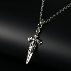 Stainless Steel Sword Pendant Necklace