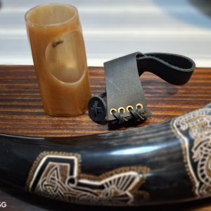 Viking Drinking Horn with stand and belt attachment 1